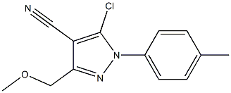 5-chloro-3-(methoxymethyl)-1-(4-methylphenyl)-1H-pyrazole-4-carbonitrile Structure
