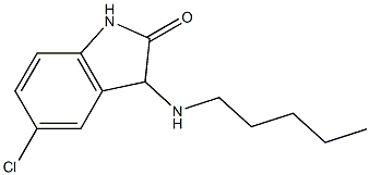 5-chloro-3-(pentylamino)-2,3-dihydro-1H-indol-2-one 化学構造式