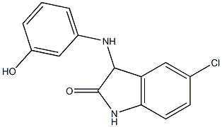 5-chloro-3-[(3-hydroxyphenyl)amino]-2,3-dihydro-1H-indol-2-one,,结构式