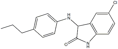 5-chloro-3-[(4-propylphenyl)amino]-2,3-dihydro-1H-indol-2-one Struktur
