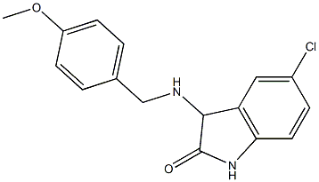 5-chloro-3-{[(4-methoxyphenyl)methyl]amino}-2,3-dihydro-1H-indol-2-one Struktur