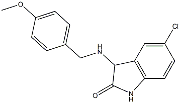 5-chloro-3-{[(4-methoxyphenyl)methyl]amino}-2,3-dihydro-1H-indol-2-one Structure