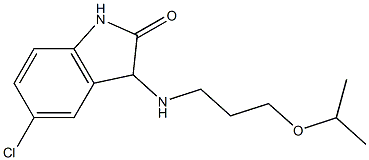 5-chloro-3-{[3-(propan-2-yloxy)propyl]amino}-2,3-dihydro-1H-indol-2-one 化学構造式