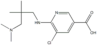 5-chloro-6-({2-[(dimethylamino)methyl]-2-methylpropyl}amino)pyridine-3-carboxylic acid,,结构式