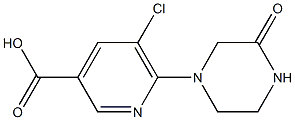 5-chloro-6-(3-oxopiperazin-1-yl)pyridine-3-carboxylic acid 结构式