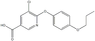 5-chloro-6-(4-propoxyphenoxy)pyridine-3-carboxylic acid Struktur