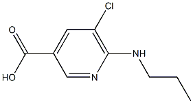 5-chloro-6-(propylamino)pyridine-3-carboxylic acid,,结构式