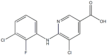 5-chloro-6-[(3-chloro-2-fluorophenyl)amino]pyridine-3-carboxylic acid