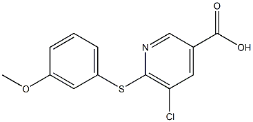 5-chloro-6-[(3-methoxyphenyl)sulfanyl]pyridine-3-carboxylic acid Structure