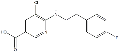 5-chloro-6-{[2-(4-fluorophenyl)ethyl]amino}pyridine-3-carboxylic acid 化学構造式