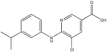 5-chloro-6-{[3-(propan-2-yl)phenyl]amino}pyridine-3-carboxylic acid Structure