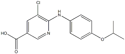 5-chloro-6-{[4-(propan-2-yloxy)phenyl]amino}pyridine-3-carboxylic acid,,结构式