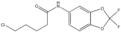 5-chloro-N-(2,2-difluoro-2H-1,3-benzodioxol-5-yl)pentanamide,,结构式