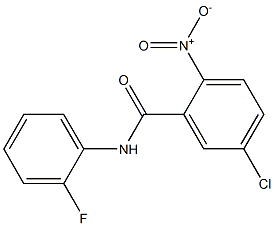 5-chloro-N-(2-fluorophenyl)-2-nitrobenzamide,,结构式