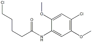 5-chloro-N-(4-chloro-2,5-dimethoxyphenyl)pentanamide,,结构式
