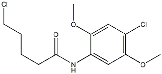 5-chloro-N-(4-chloro-2,5-dimethoxyphenyl)pentanamide 化学構造式