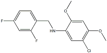 5-chloro-N-[(2,4-difluorophenyl)methyl]-2,4-dimethoxyaniline 结构式