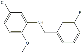 5-chloro-N-[(3-fluorophenyl)methyl]-2-methoxyaniline 化学構造式