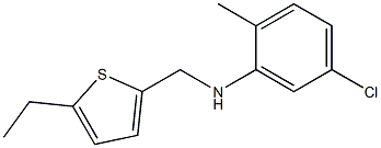 5-chloro-N-[(5-ethylthiophen-2-yl)methyl]-2-methylaniline,,结构式