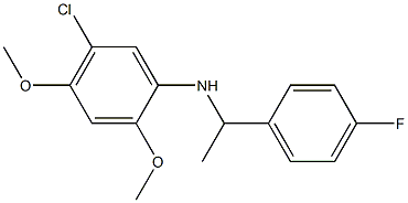 5-chloro-N-[1-(4-fluorophenyl)ethyl]-2,4-dimethoxyaniline Struktur