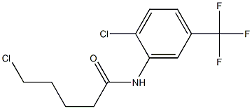 5-chloro-N-[2-chloro-5-(trifluoromethyl)phenyl]pentanamide,,结构式