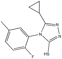 5-cyclopropyl-4-(2-fluoro-5-methylphenyl)-4H-1,2,4-triazole-3-thiol Struktur