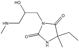 5-ethyl-3-[2-hydroxy-3-(methylamino)propyl]-5-methylimidazolidine-2,4-dione Struktur
