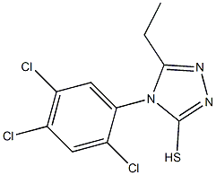 5-ethyl-4-(2,4,5-trichlorophenyl)-4H-1,2,4-triazole-3-thiol,,结构式