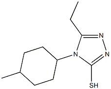 5-ethyl-4-(4-methylcyclohexyl)-4H-1,2,4-triazole-3-thiol 化学構造式