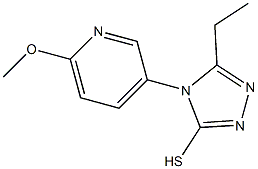 5-ethyl-4-(6-methoxypyridin-3-yl)-4H-1,2,4-triazole-3-thiol 化学構造式