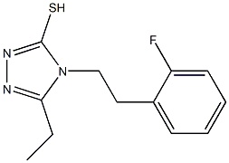 5-ethyl-4-[2-(2-fluorophenyl)ethyl]-4H-1,2,4-triazole-3-thiol Structure