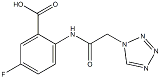 5-fluoro-2-[(1H-tetrazol-1-ylacetyl)amino]benzoic acid Structure