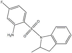 5-fluoro-2-[(2-methyl-2,3-dihydro-1H-indole-1-)sulfonyl]aniline