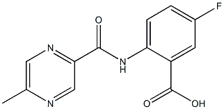 5-fluoro-2-{[(5-methylpyrazin-2-yl)carbonyl]amino}benzoic acid Structure