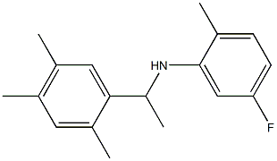 5-fluoro-2-methyl-N-[1-(2,4,5-trimethylphenyl)ethyl]aniline Struktur