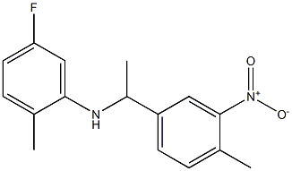  5-fluoro-2-methyl-N-[1-(4-methyl-3-nitrophenyl)ethyl]aniline