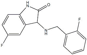 5-fluoro-3-{[(2-fluorophenyl)methyl]amino}-2,3-dihydro-1H-indol-2-one Structure