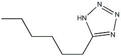 5-hexyl-1H-1,2,3,4-tetrazole,,结构式