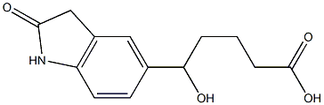 5-hydroxy-5-(2-oxo-2,3-dihydro-1H-indol-5-yl)pentanoic acid Struktur
