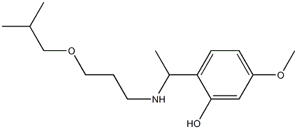 5-methoxy-2-(1-{[3-(2-methylpropoxy)propyl]amino}ethyl)phenol,,结构式