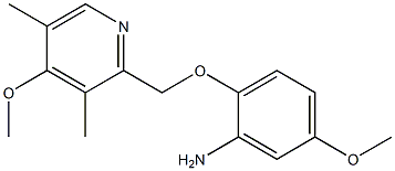5-methoxy-2-[(4-methoxy-3,5-dimethylpyridin-2-yl)methoxy]aniline Struktur