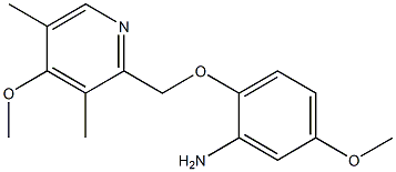 5-methoxy-2-[(4-methoxy-3,5-dimethylpyridin-2-yl)methoxy]aniline 化学構造式