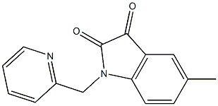 5-methyl-1-(pyridin-2-ylmethyl)-2,3-dihydro-1H-indole-2,3-dione,,结构式