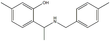 5-methyl-2-(1-{[(4-methylphenyl)methyl]amino}ethyl)phenol Structure