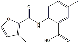 5-methyl-2-[(3-methyl-2-furoyl)amino]benzoic acid Structure