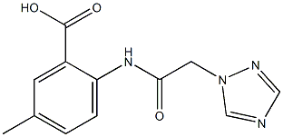 5-methyl-2-[2-(1H-1,2,4-triazol-1-yl)acetamido]benzoic acid,,结构式