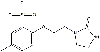 5-methyl-2-[2-(2-oxoimidazolidin-1-yl)ethoxy]benzene-1-sulfonyl chloride
