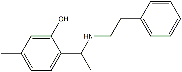 5-methyl-2-{1-[(2-phenylethyl)amino]ethyl}phenol 结构式