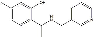 5-methyl-2-{1-[(pyridin-3-ylmethyl)amino]ethyl}phenol Struktur