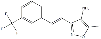 5-methyl-3-{(E)-2-[3-(trifluoromethyl)phenyl]vinyl}isoxazol-4-amine Struktur